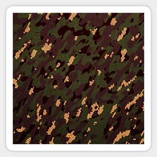 Camouflage - Olive and Burgundy Sticker